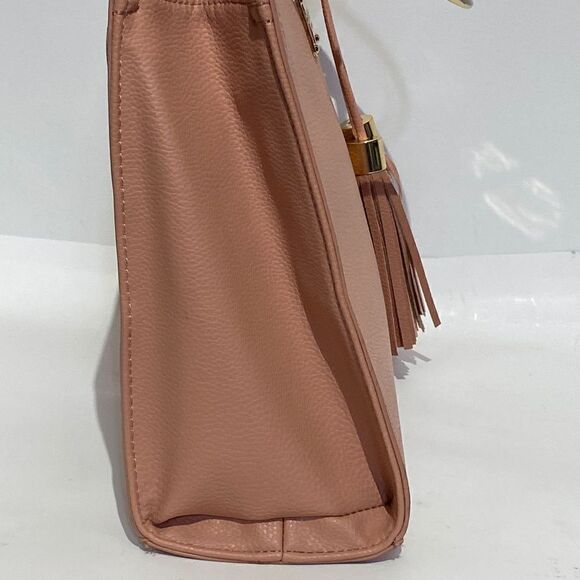 Bebe Women's Tasseled Gold Hardware Handbag In Pink Size Medium - Picture 4 of 11